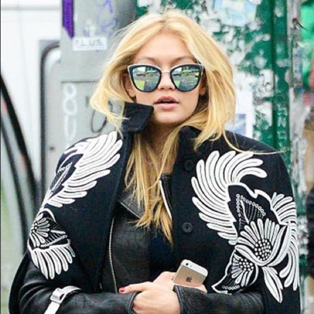 Quay My Girl Black/Blue Cat Eye Sunglasses